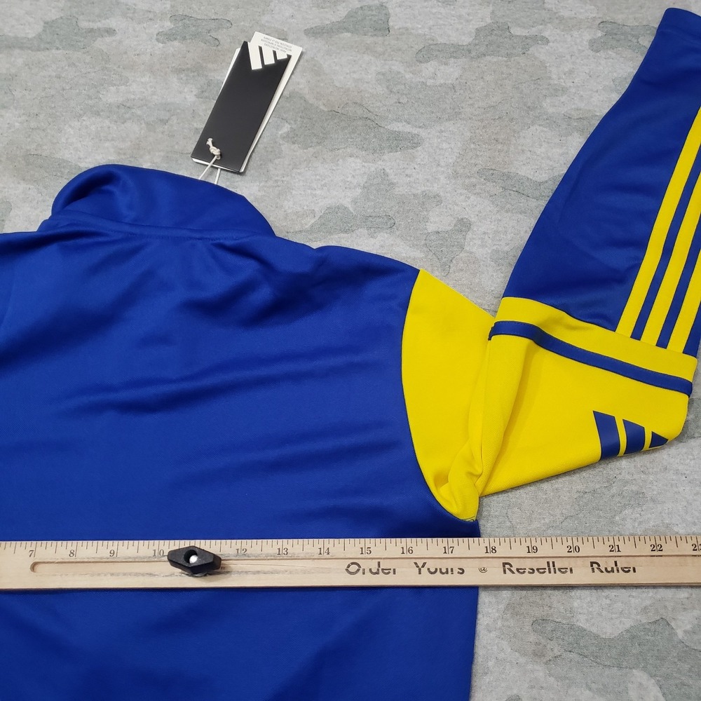 Adidas Windbreaker Track Jacket Youth 11-12Y Blue Full Zip Long‎ Sleeve - Picture 9 of 11